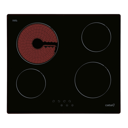 CATA | Hob | TN 604/B | Vitroceramic | Number of burners/cooking zones 4 | Touch | Black | Display
