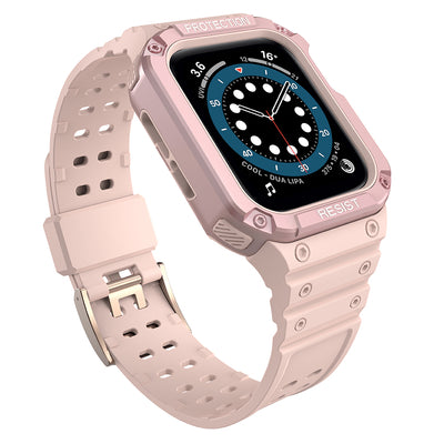 Protect Strap Band for Apple Watch 38/40/41mm Armored Case Strap - Pink — Hurtel