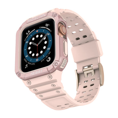 Protect Strap Band for Apple Watch 38/40/41mm Armored Case Strap - Pink — Hurtel