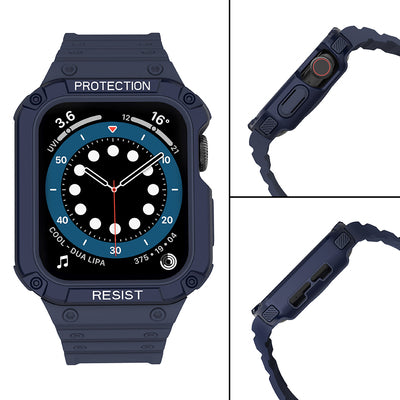 Protect Strap Band for Apple Watch 38/40/41mm Armored Case Strap - Blue — Hurtel