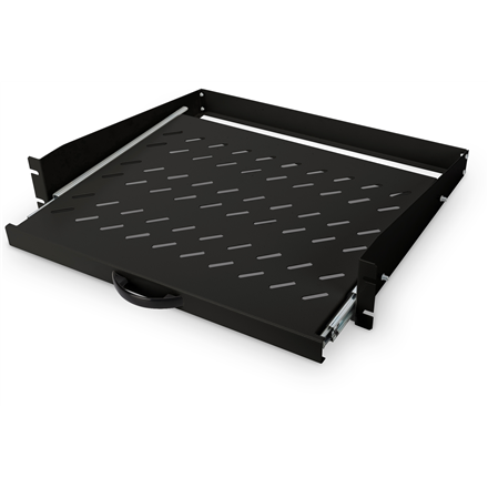 Digitus Extendible Shelf for fixed mounting on front 483 mm (19") profile rails | DN-19-TRAY-2-450-SW