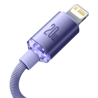 Baseus CAJY000305 Lightning - USB-C PD cable 20W 480Mb/s 2m - purple