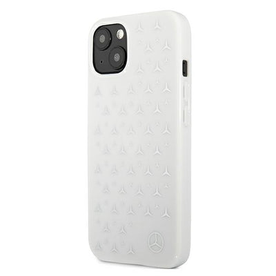 Mercedes Silver Stars Pattern Case for iPhone 13 - White