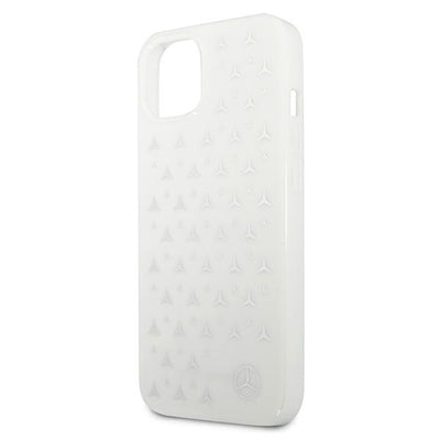 Mercedes Silver Stars Pattern Case for iPhone 13 - White