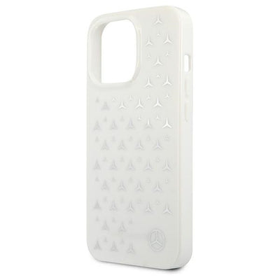 Mercedes Silver Stars Pattern Case for iPhone 13 Pro Max - White