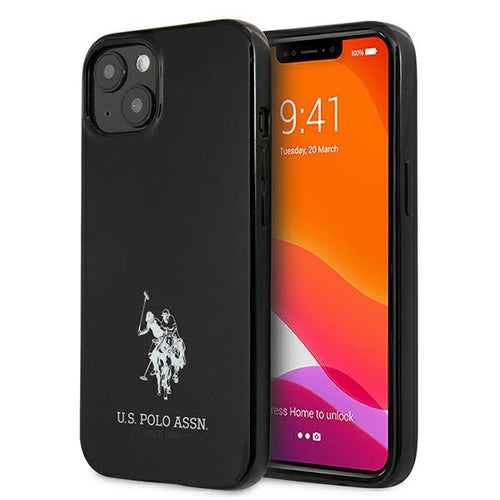 US Polo USHCP13SUMHK iPhone 13 mini 5.4" black/black hardcase Horses Logo — U.S. Polo Assn.