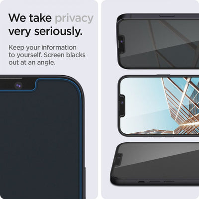 Spigen Glas.tR EZ Fit Privacy Tempered Glass for iPhone 13 Pro Max - 2 pcs.