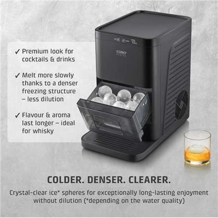 Caso Ice Ball Maker | IceBall Pro | Power 130 W | Capacity 1.3 L | Matt Black