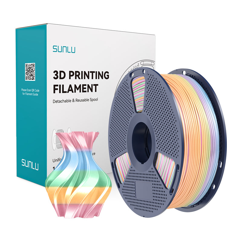 Sunlu PLA+ Silk Filament (Rainbow) 04 - Image 1