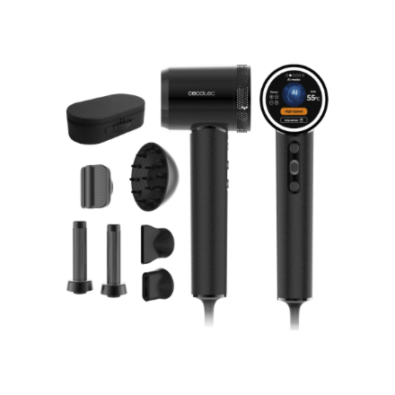 Cecotec Hair Dryer | DryGlam Waves i-Sensor Pro | 1600 W | Number of temperature settings 4 | Ionic function | Black | D