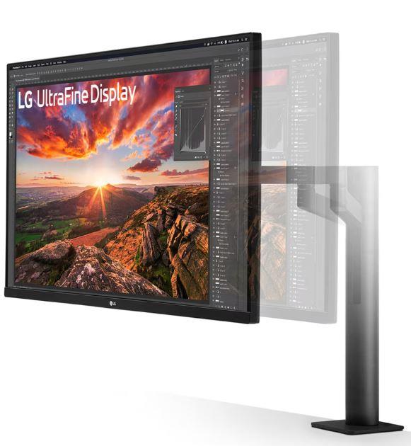 LCD Monitor LG 31.5" Panel IPS 3840x2160 16:9 60Hz 5 ms Speakers Swivel Pivot Height adjustable Tilt Colour Black 32UN880K-B