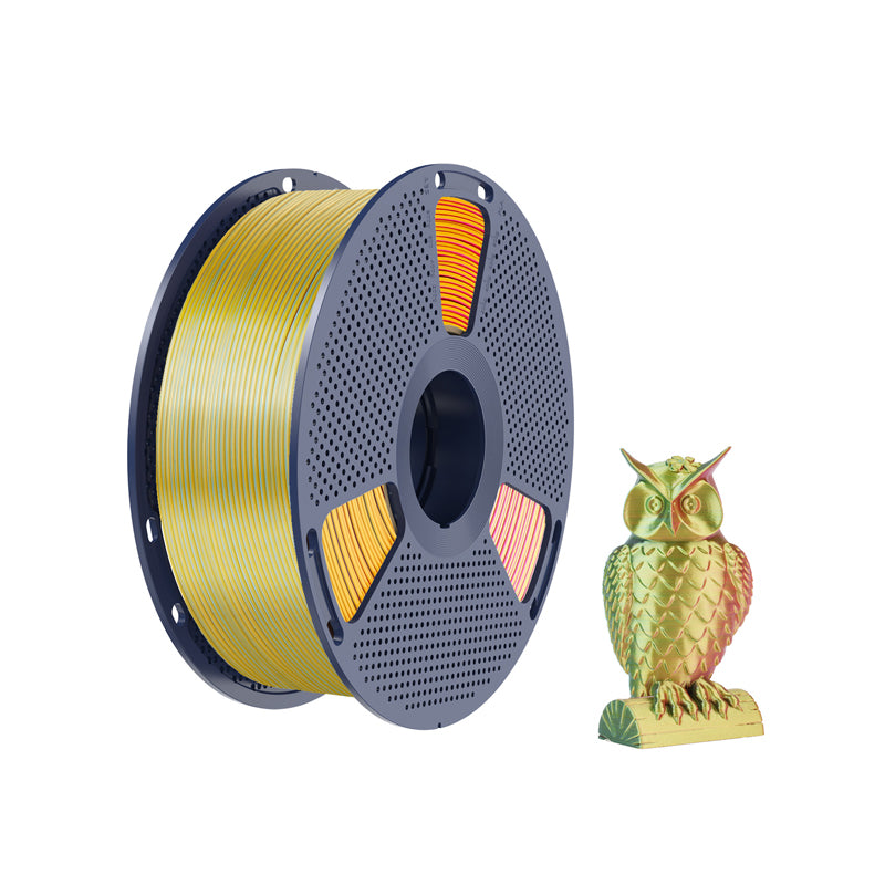 Sunlu PLA+ Silk Tri-Color Filament (red, yellow, and green) - Image 2