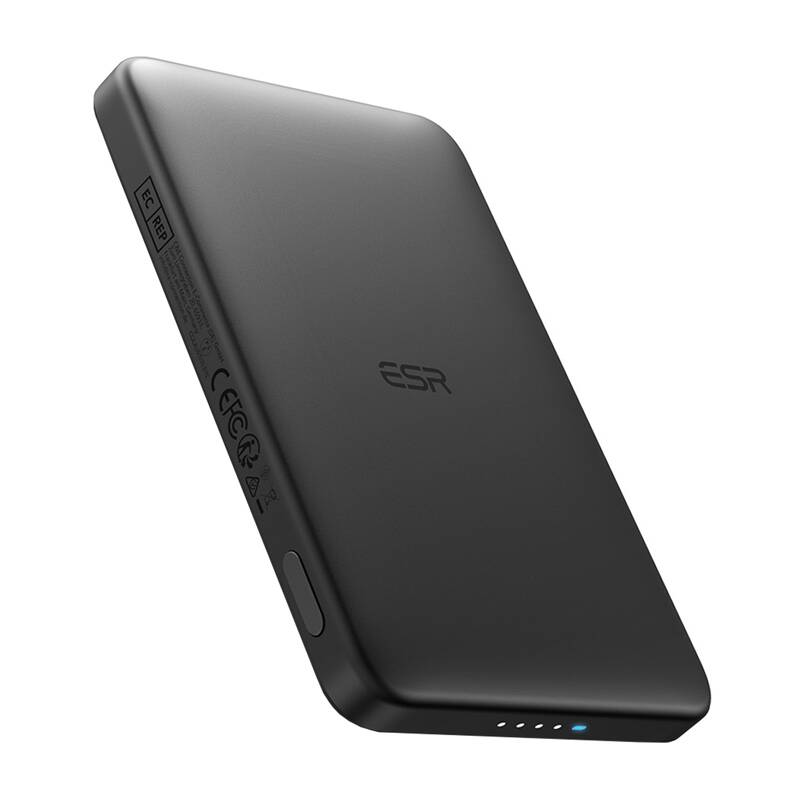 ESR Qi2 MagSlim 5000 mAh magnetic powerbank (black) - Image 1