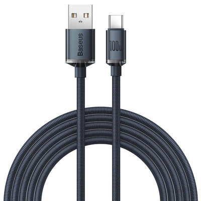 Baseus Crystal Shine Series cable USB cable for fast charging and data transfer USB Type A - USB Type C 100W 2m black (CAJY00