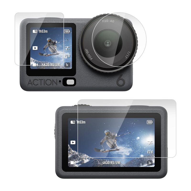 Puluz tempered glass set for DJI Osmo Action 6 (3 pcs). - Image 2