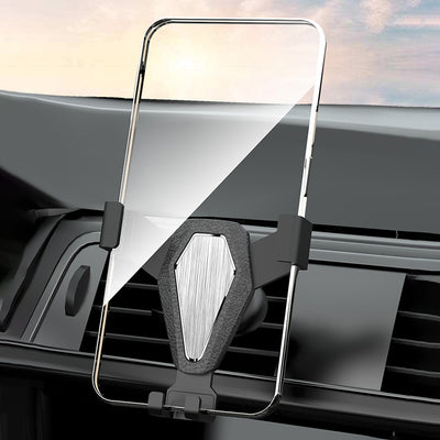 Gravity smartphone car holder, silver (YC07) — Hurtel