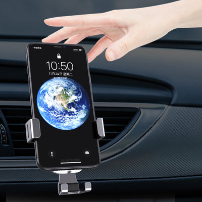 Gravity smartphone car holder for air vent silver (YC08) — Hurtel