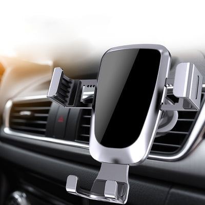 Gravity smartphone car holder, black air vent grille (YC08) — Hurtel