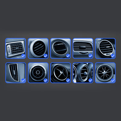 Gravity smartphone car holder, black air vent grille (YC08) — Hurtel