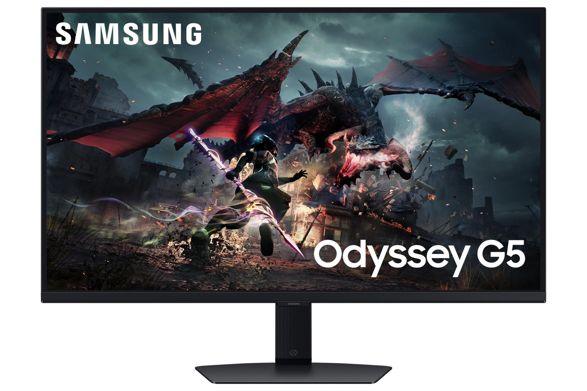 LCD Monitor SAMSUNG ODYSSEY G5 32" Gaming Panel IPS 2560x1440 16:9 180Hz 1 ms Colour Black LS32DG502EUXEN