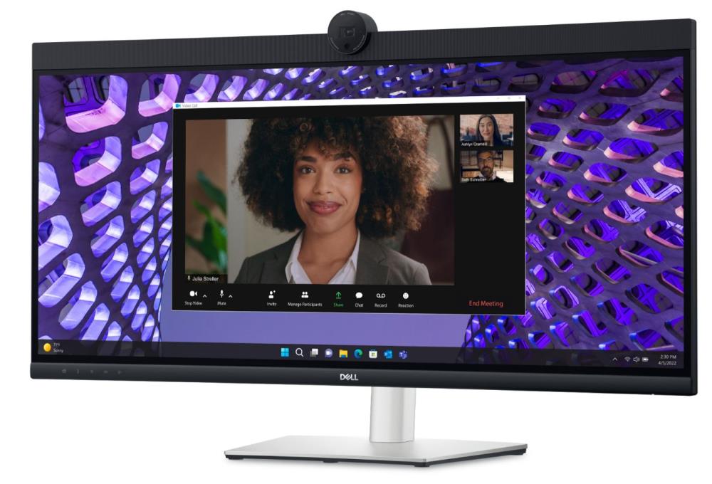 LCD Monitor DELL P3424WEB 34" Curved/21 : 9 Panel IPS 3440x1440 21:9 60Hz 5 ms Speakers Camera 4MP Swivel Height adjustable Tilt 210-BFOB