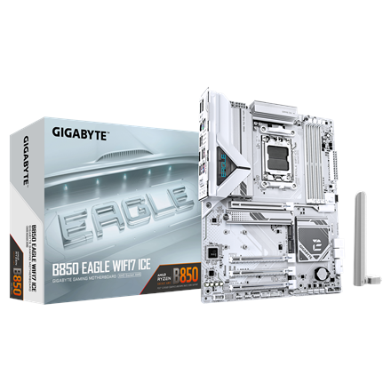 Gigabyte B850 EAGLE WF7 ICE | Processor family AMD | Processor socket AM5 | DDR5 | Supported hard disk drive interfaces