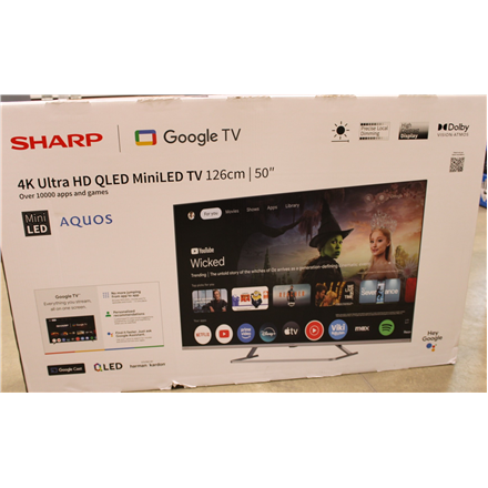 SALE OUT. Sharp 50JP7265E 50" (126cm) 4K Ultra HD QLED MiniLED Google TV | SALE OUT. Sharp 4K QLED MiniLED TV | 50JP7265