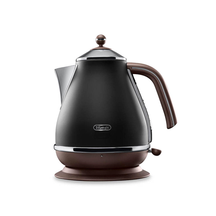 Delonghi | Icona Vintage | KBOV2001BK | Standard kettle | 2000 W | 1.7 L | Stainless steel | 360° rotational base | Blac