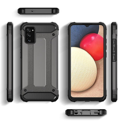 Hybrid Armor Case Tough Rugged Cover for Samsung Galaxy A03s black — Hurtel