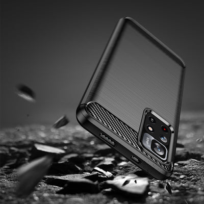 Carbon Case Flexible Cover Sleeve for Xiaomi Redmi Note 11 black — Hurtel
