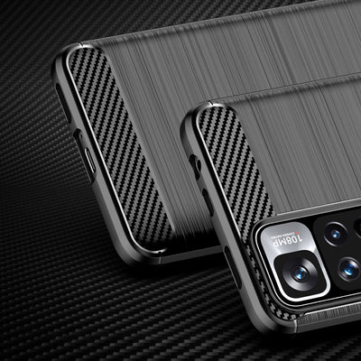Carbon Case flexible case cover Xiaomi Redmi Note 11 Pro+ 5G (China) / 11 Pro 5G (China) / Mi11i HyperCharge / Poco X4 NFC bl