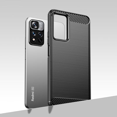 Carbon Case flexible case cover Xiaomi Redmi Note 11 Pro+ 5G (China) / 11 Pro 5G (China) / Mi11i HyperCharge / Poco X4 NFC bl