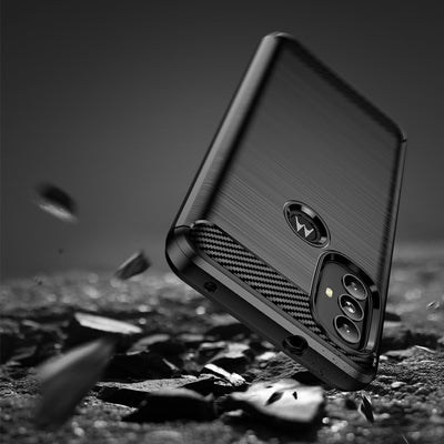 Carbon Case Flexible case cover Motorola Moto G Power 2022 black — Hurtel