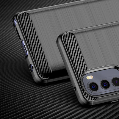 Carbon Case flexible cover for Motorola Moto G Stylus 2022 black — Hurtel