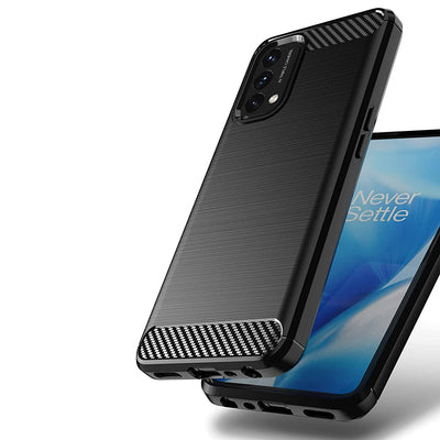 Carbon Case Flexible cover for OnePlus Nord N200 5G black — Hurtel
