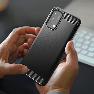 Carbon Case Flexible cover for OnePlus Nord N200 5G black — Hurtel