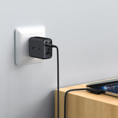 Acefast C5-03 Black USB-C - USB-C PD QC cable 100W 5A 480Mb/s 2m - black