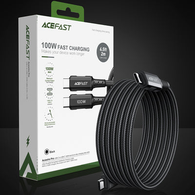 Acefast C4-03 Black USB-C - USB-C PD QC cable 100W 5A 480Mb/s 2m - black
