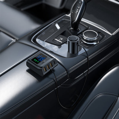 Acefast car charger 90W USB Type C / 3x USB / cigarette lighter socket, PPS, PD3.0, QC3.0, AFC, FCP charging station black (B