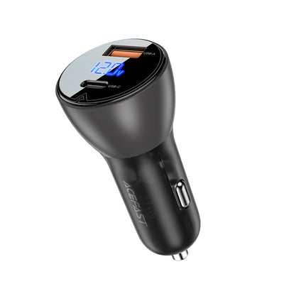 Acefast Car Charger 63W USB Type C / USB, PD3.0, PPS, QC3.0, AFC, FCP, SFCP black (B6 black)