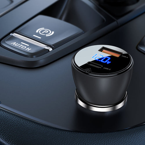 Acefast Car Charger 63W USB Type C / USB, PD3.0, PPS, QC3.0, AFC, FCP, SFCP black (B6 black)