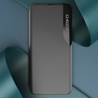 Eco Leather View Case Elegant Flip Cover Stand Function Poco M4 Pro 5G Black — Hurtel
