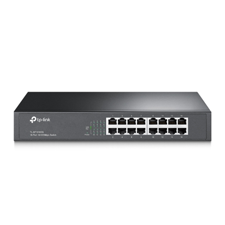 TP-LINK | Switch | TL-SF1016DS | Unmanaged | Desktop/Rackmountable | 10/100 Mbps (RJ-45) ports quantity 16 | Power suppl