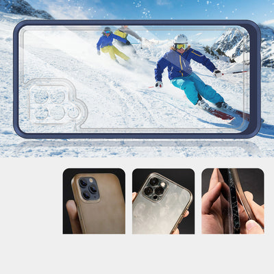 Clear 3in1 Case for Samsung Galaxy A42 5G Frame Gel Cover Blue — Hurtel