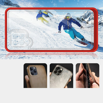 Clear 3in1 Case for Samsung Galaxy A42 5G Frame Gel Cover Red — Hurtel