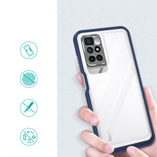 Clear 3in1 Case for Xiaomi Redmi 10 Frame Gel Cover Blue — Hurtel
