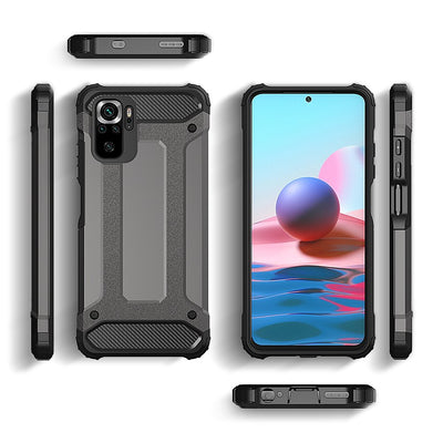 Hybrid Armor Case Tough Rugged Cover for Xiaomi Poco M4 Pro 5G black — Hurtel