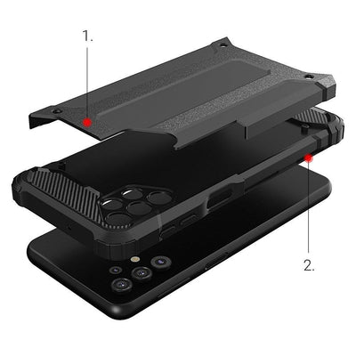 Hybrid Armor Case Tough Rugged Cover for Samsung Galaxy A73 blue — Hurtel