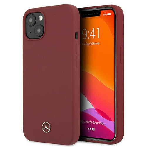 Mercedes Silicone Line iPhone 13 Case - Red