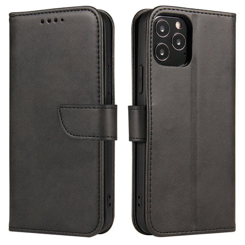 Magnet Case elegant case case cover with a flap and stand function Poco M4 Pro 5G black — Hurtel